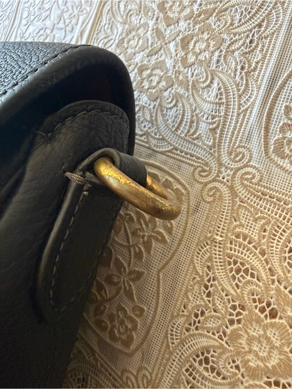 Coach Willow Saddle Bag Black Pebble Leather Crossbody Gold Turn lock CA094 - Picture 12 of 16